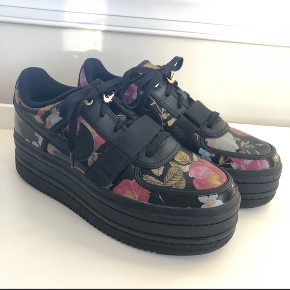 floral nike platform sneakers